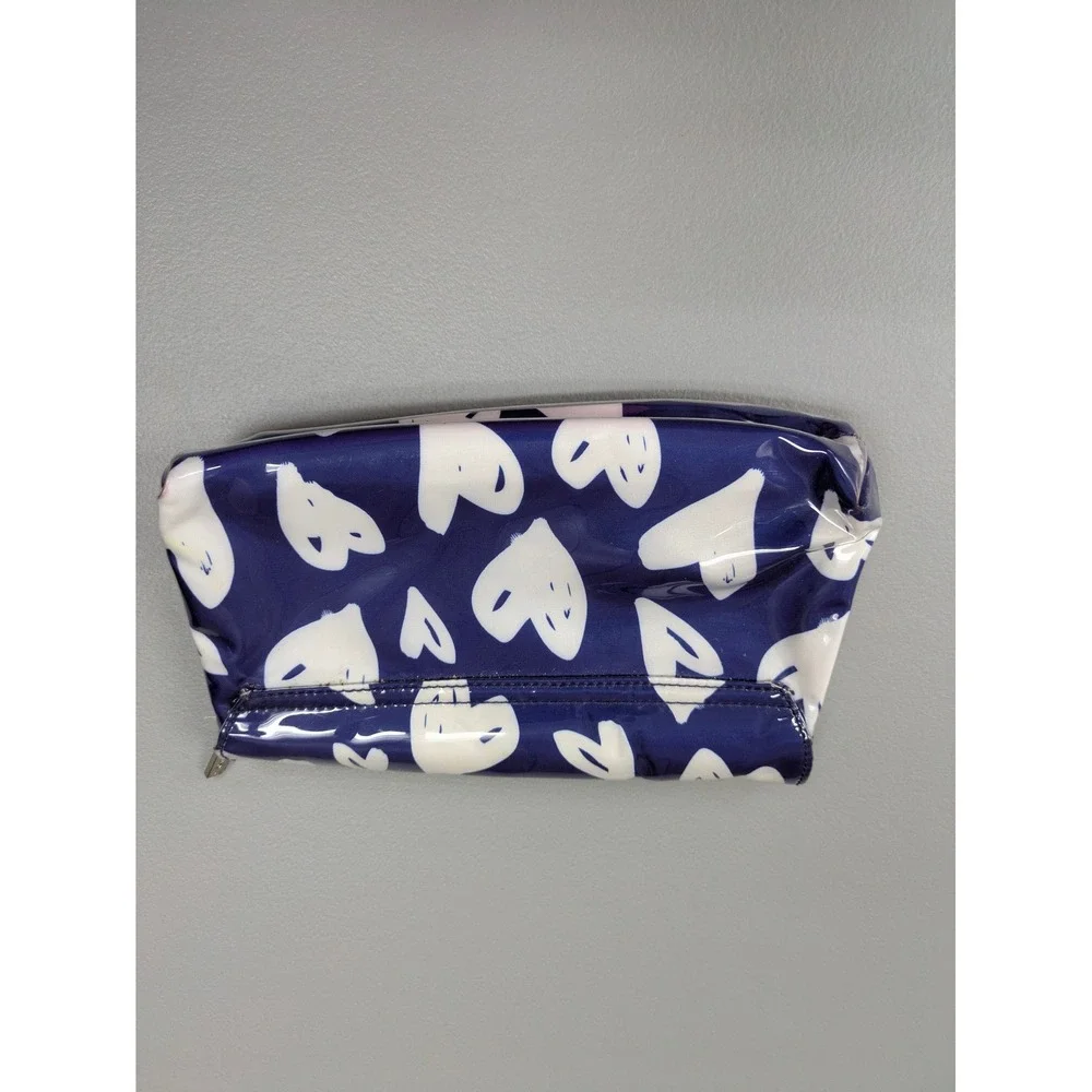 Preppy Toiletry Bag Bath & Body Works OS Heart Print Blue Pink Cosmetic Case